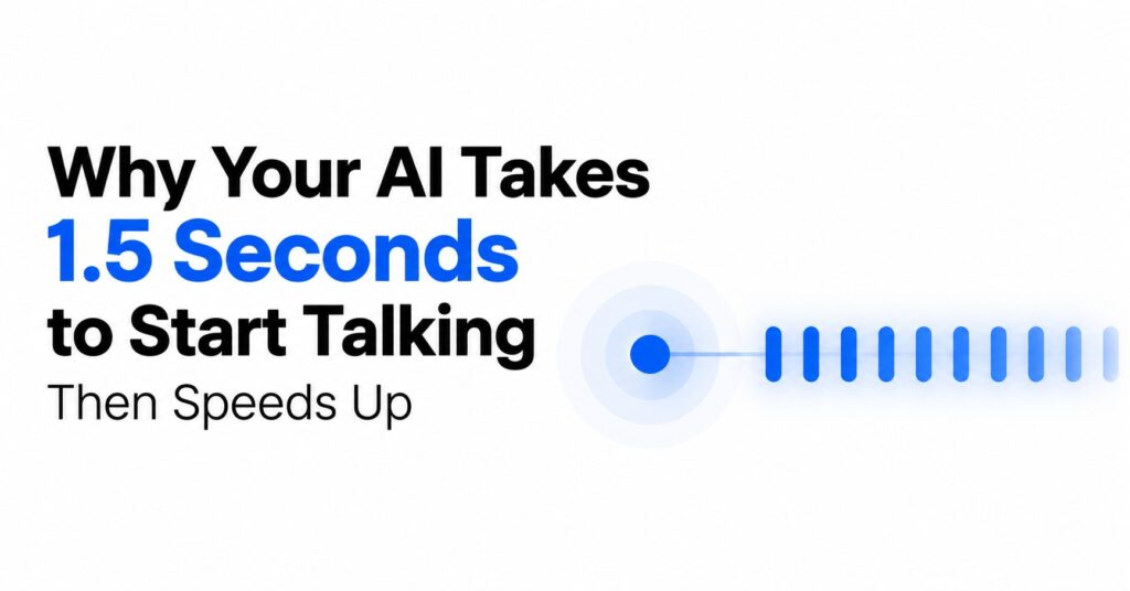 Why Your AI Takes 1.5 Seconds to Start Talking and Then Speeds Up