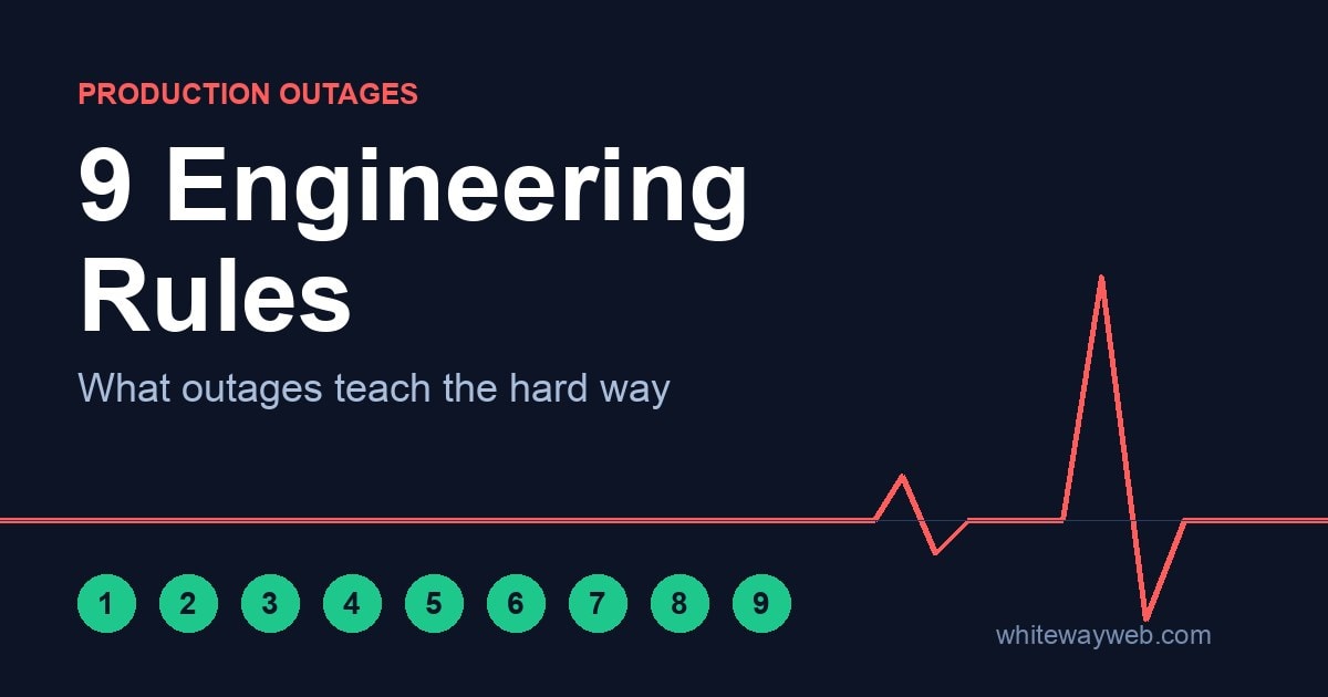 9 Engineering Rules That Production Outages Teach the Hard Way